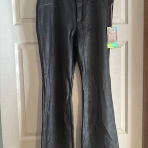 Dictionary Leather-look Flared Jeans
